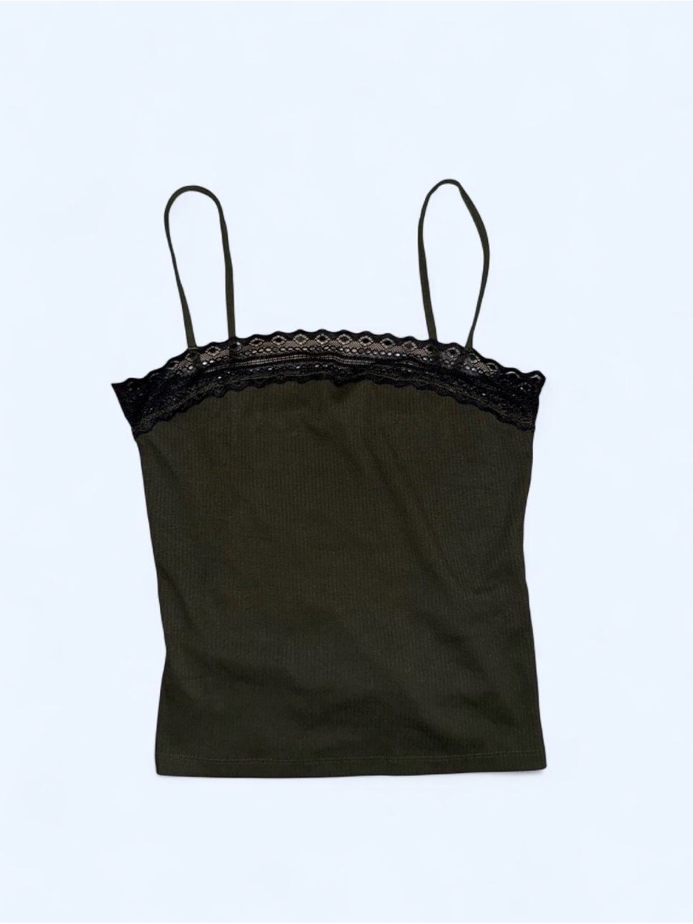 Madewell Lace-Trim Ribbed Cami Tank Top
